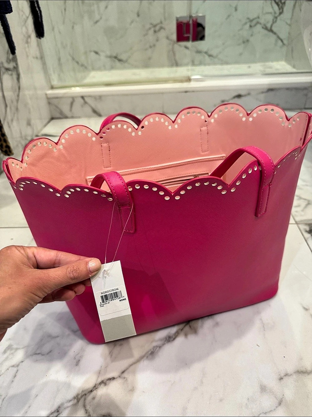 Nordstrom Scalloped Tote Pink